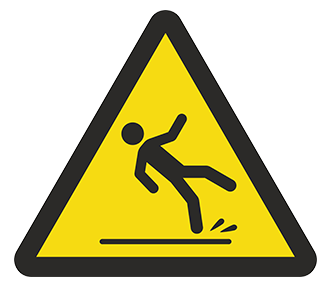 slip and fall warning sign